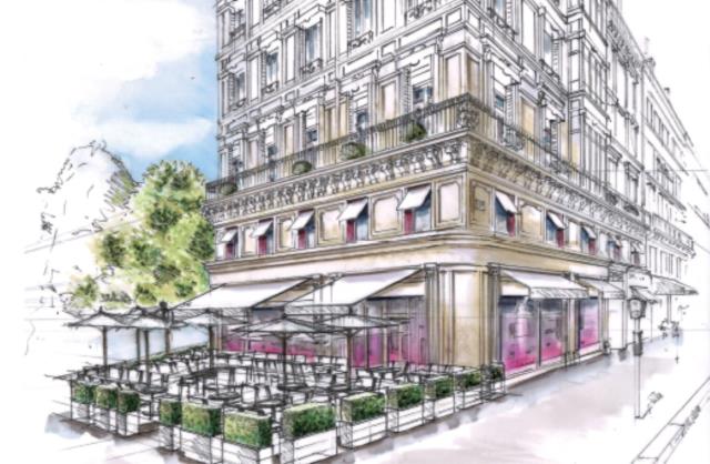 Tendance 7 : Dessin du futur hôtel Fauchon par l'architecte Richard Martinet.