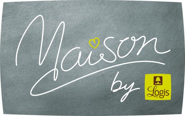 Le logo d'une des deux nouvelles marques Logis : Maisons by Logis.