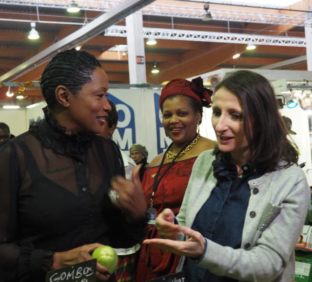 Babette de Rozières, vendredi 12 février, aux côtés d'Anne-Sophie Pic sur le Salon de la gastronomie des Outre-Mer.