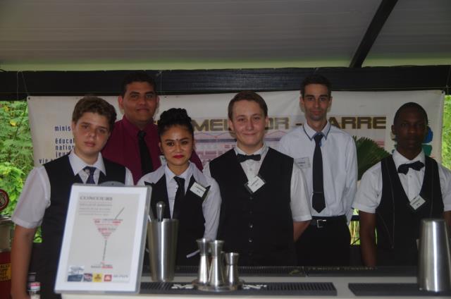 Les candidats du permier concours du meilleur barman de Guyane