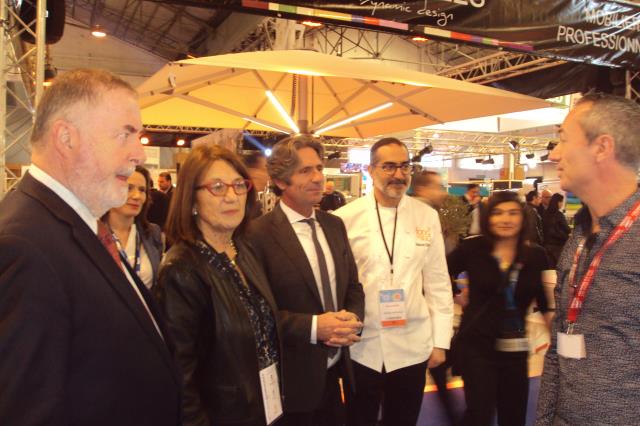 Louis Fauchon, Dominique Valsto, Gérald Passedat et Maroun Chedid lors de l'inauguration