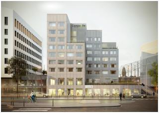Le futur hôtel Campanile se situera dans le quartier de l'Amphithéatre à Metz