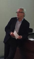 Didier Chenet, devant les apprentis du CFA Médéric et des professionnels, adhérents au syndicat, en...