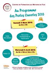 Programme des journées portes ouvertes