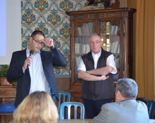 Fabien Zebbar, président de l'Umih38 et Luc Magnin, président de l'hôtellerie saisonnière de...