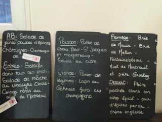 Des exemples de menu.