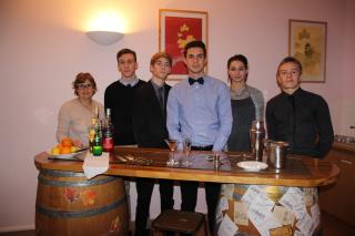Une partie des élèves de la section anglais (1ere CSR) avec leur professeur, Mme Kehren