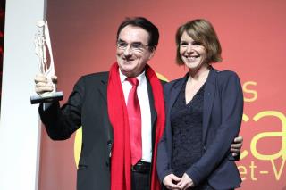 Louis Le Duff est accompagné de Anne-Marie Kermarrec, directrice de recherche au centre Inria...