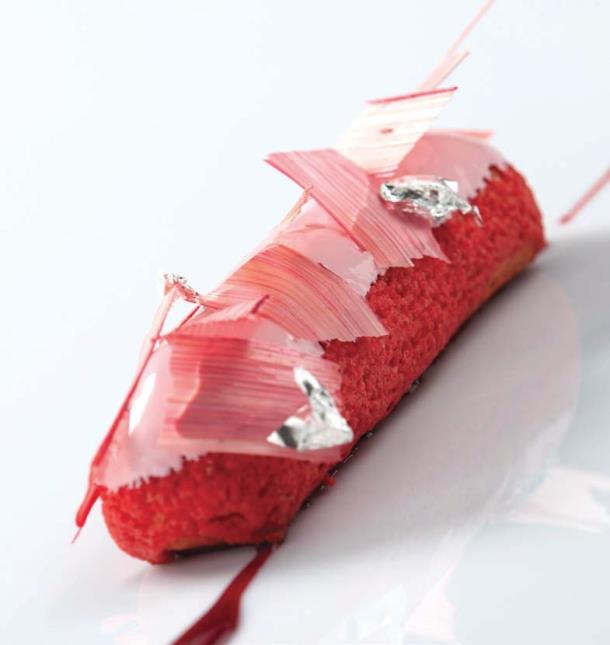 Eclair fraise rhubarbe
