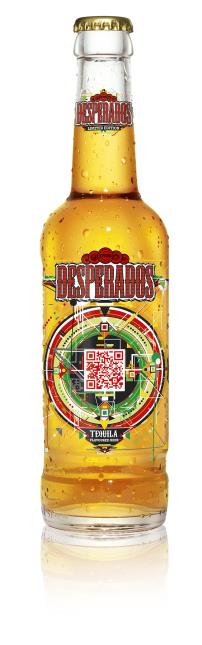 La Desperados  by 9e concept. Edition limitée 2013, munie d'un QR code central, elle rejoint le consommateur sur les réseaux sociaux. En before comme en after...