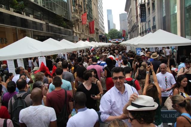 Réussite totale de ce Bastille Day. La 60ème rue, entre Lexington Avenue et la 5ème Avenue, ayant été pour l'occasion fermée.