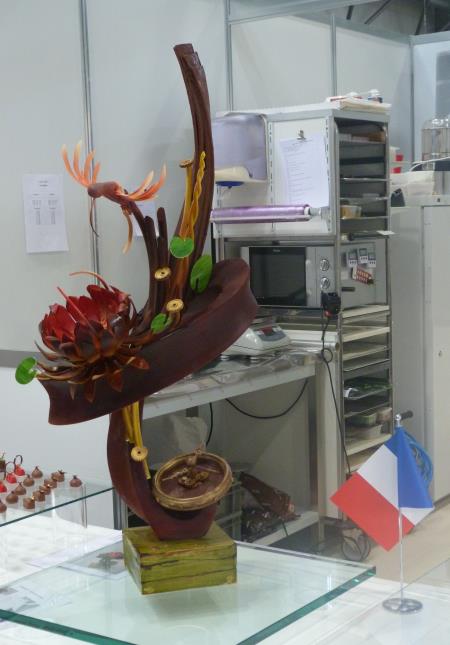 La sculpture en chocolat de Nicolas Pierot.