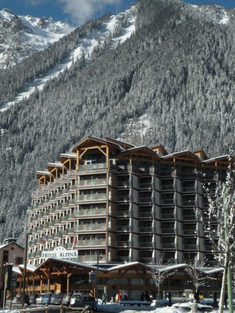 L'Hôtel Alpina à Chamonix.