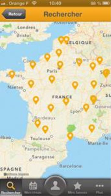 La géolocalisation fait partie des critères de recherche.