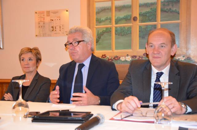 De g à d : Pascale Got, Didier Chenet et Daniel Fasquelle.