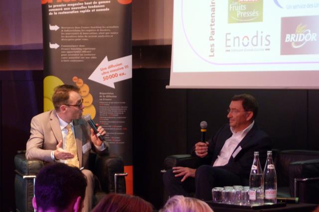 Paul Fédèle, rédacteur en chef de France Snacking, à l'origine du Congrès du Snacking, et Antoine Westermann.