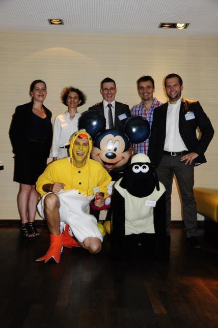 Les membres de l'association avec François Pasteau chef de l'Epi Dupain et parrain de Croq'L'Espoir.