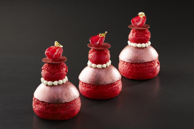 Religieuse chocolat-framboise.