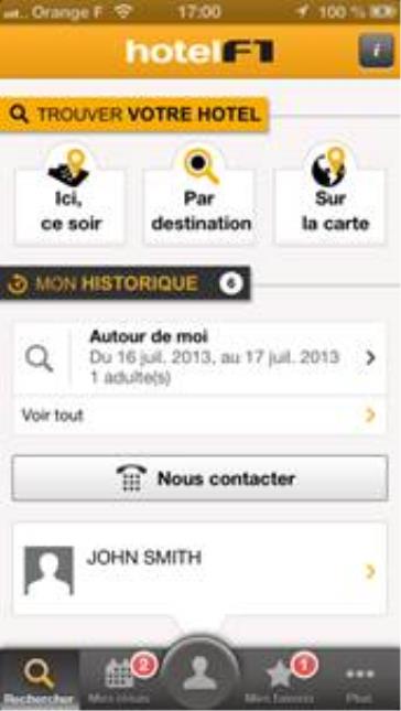 Plusieurs critères de recherche sont prévus tel que la destination.