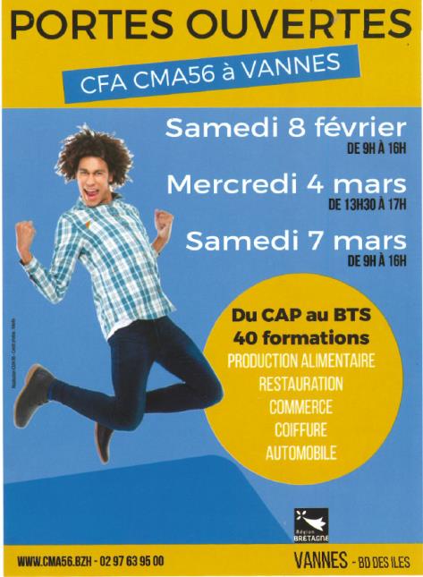 Journées portes ouvertes au CFA de la CMA56