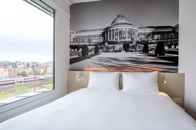 Chambre du B&B Hotels de Bruxelles-Midi.