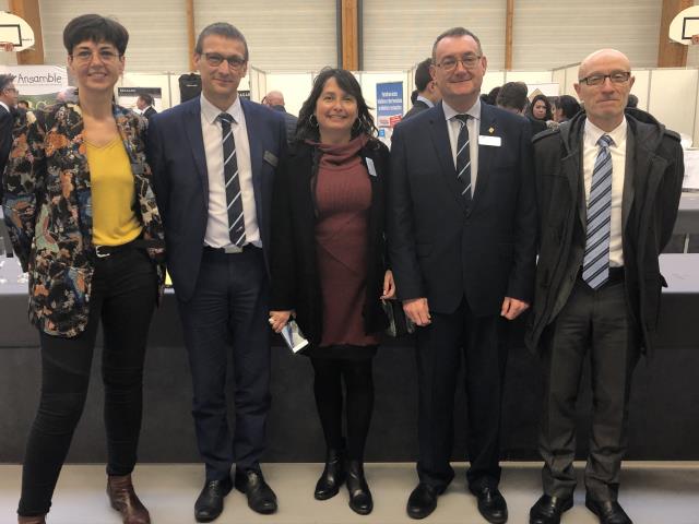 Guylène Lambert, Pascal Vende, Fina Tarifa Lopez professeur de Français au lycée Joviat, Josep Codina Contreras, Philippe Mercier DAREIC