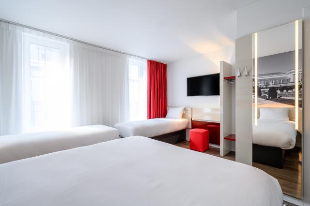 Chambre familiale du B&B Hotels de Bruxelles-Midi.