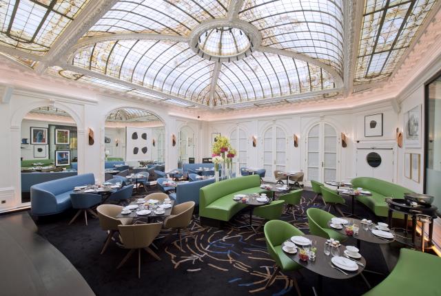 Le restaurant de l'hôtel Vernet (groupe B SIgnature), à Paris.