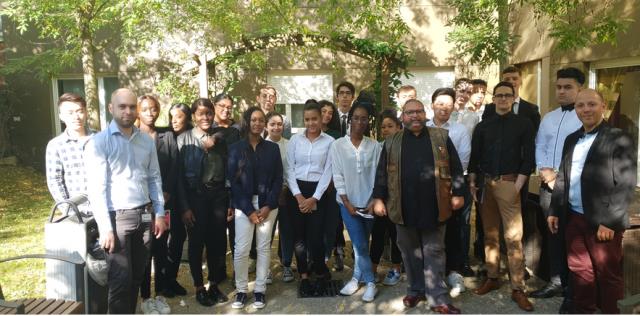 La classe de BTS MHR du lycée François Rabelais de Dugny avec Philippe Gardette