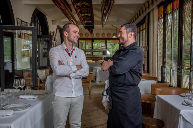 Simon Verger avec le chef Stephane Carrade