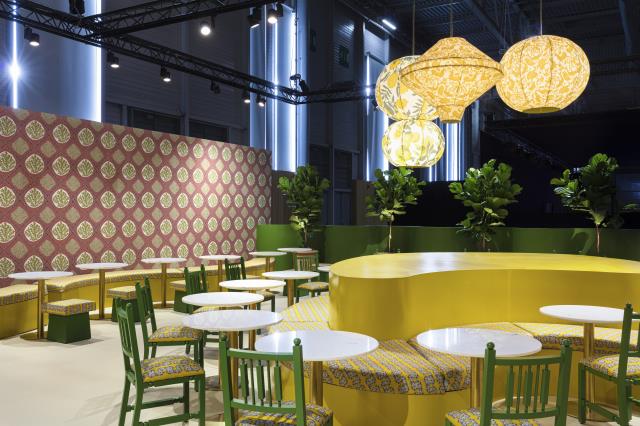 Pour cette session de septembre de Maison&Objet, la scénographie d'un espace café a été confié à la designer Laura Gonzalez.