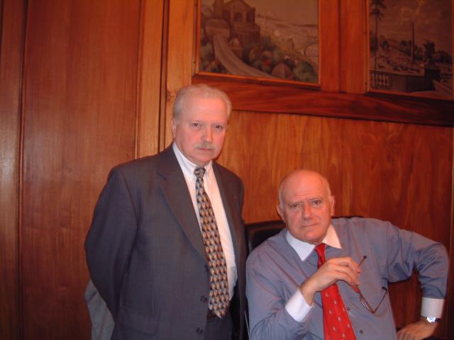 André Daguin alors président de la FNIH et son vice-président, Jean Biron, en 2004.