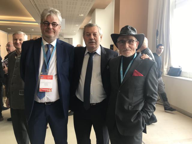 De g à d : Hubert Jan, président d'Umih Restauration, Roland Héguy, président confédéral de l'Umih et Gérard Cagna.