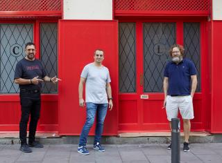 Romain Fornell (au centre) avec ses asscociés Oscar Manresa et Rafa Peña