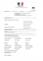Cerfa pour effectuer ouverture débit de boissons