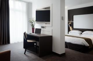 Une chambre du Brit Hotel de Vichy (Allier), qui témoigne de la montée en gamme de la chaîne...