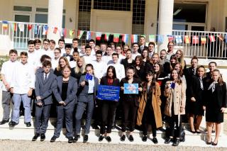 Les étudiants du lycée St-Joseph L'Amandier pendant les ErasmusDay