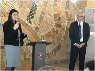 Claire Bartholus et Thierry Cuvelier, Proviseur du Lycée Hôtelier du Touquet