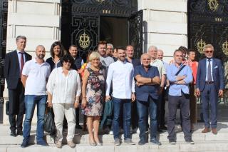 Les Maîtres Restaurateurs de la délégation des Alpes-Maritimes réunis autour de leur président Théo...