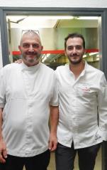 Joël Ruth et Antoine Gras, au lycée de Chamalières.