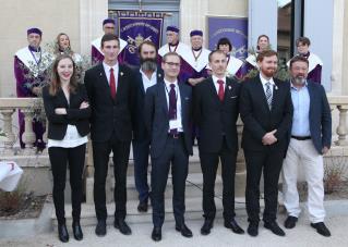 Charlotte Guyot, Vincent Bourrier, Philippe Nusswitz (président régional des sommeliers), Romain...