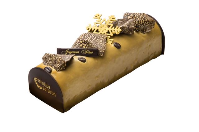 La bûche Café crème aux noisettes.