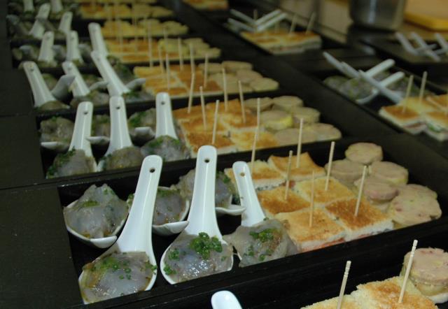 Assortiment de mise en bouches.