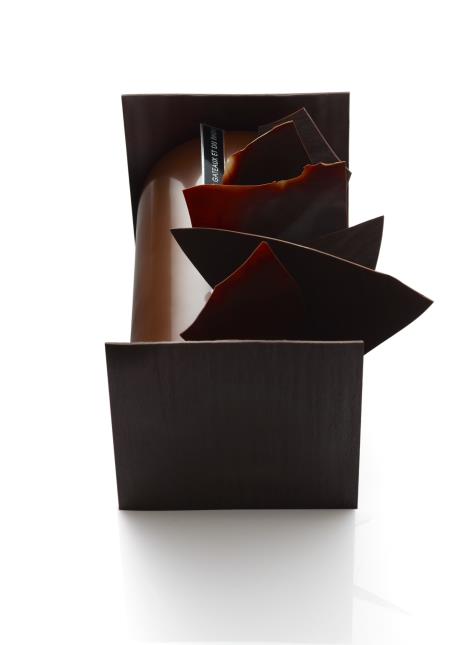 Bûche au chocolat.