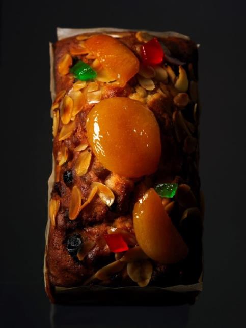Cake aux fruits secs.