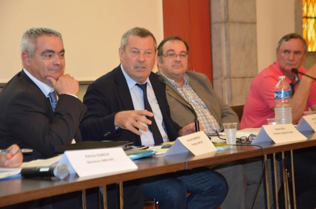 De g à d : Bernard Champreux, Roland Héguy, Patrick Franchini et Thierry Meyer, vice-président de l'Umih 70.