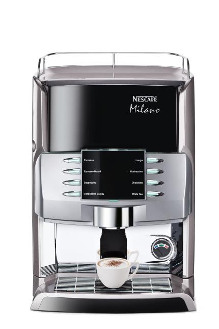 Nescafé Milano : une machine performante, design et facile d'utilisation qui permet de préparer jusqu'à 14 boissons d'une simple pression du doigt