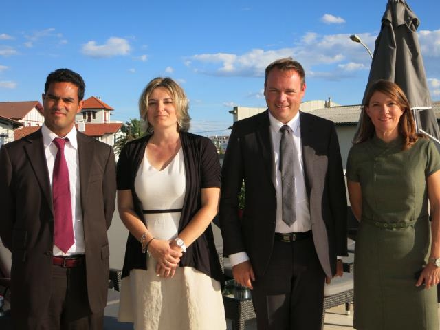 L'équipe de Christie + Co, de gauche à droite : Maxime Dubois (Paris), Nathalie Echegu (Marketing), Philippe Souterbicq (direction France) et Perrine Landrieu (Bordeaux).