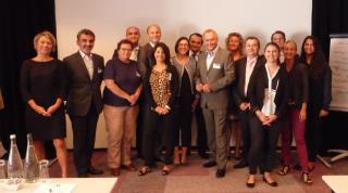 Patrice Marty (au centre), et les participants autour de l'Art de Recevoir à la Française.