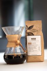 Le Moka Ethiopie préparé dans une carafe Chemex à découvrir sur le stand.